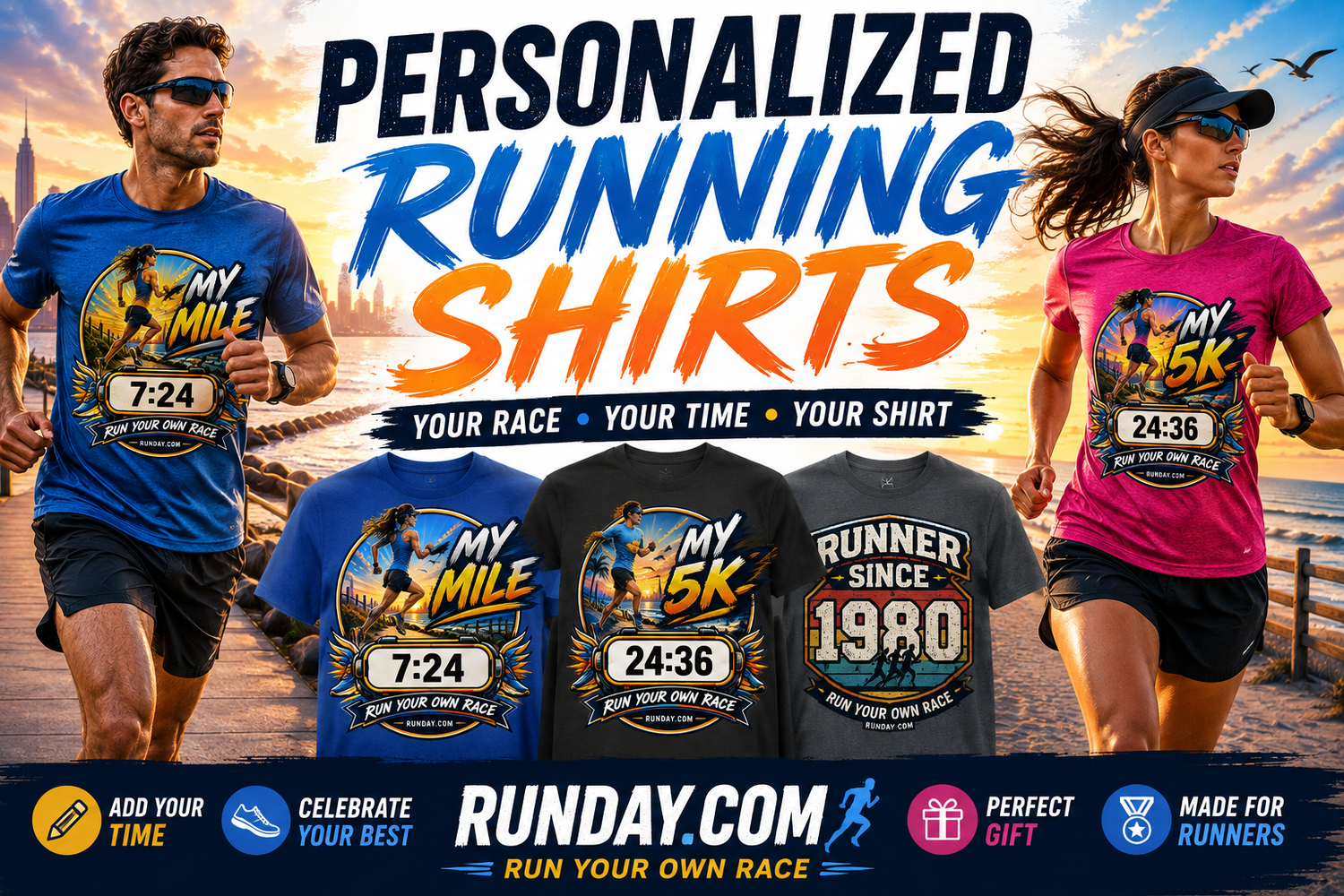 Personalized Running Shirts - Your Race. Your Time. Your Shirt.